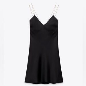 Black satin Zara dress